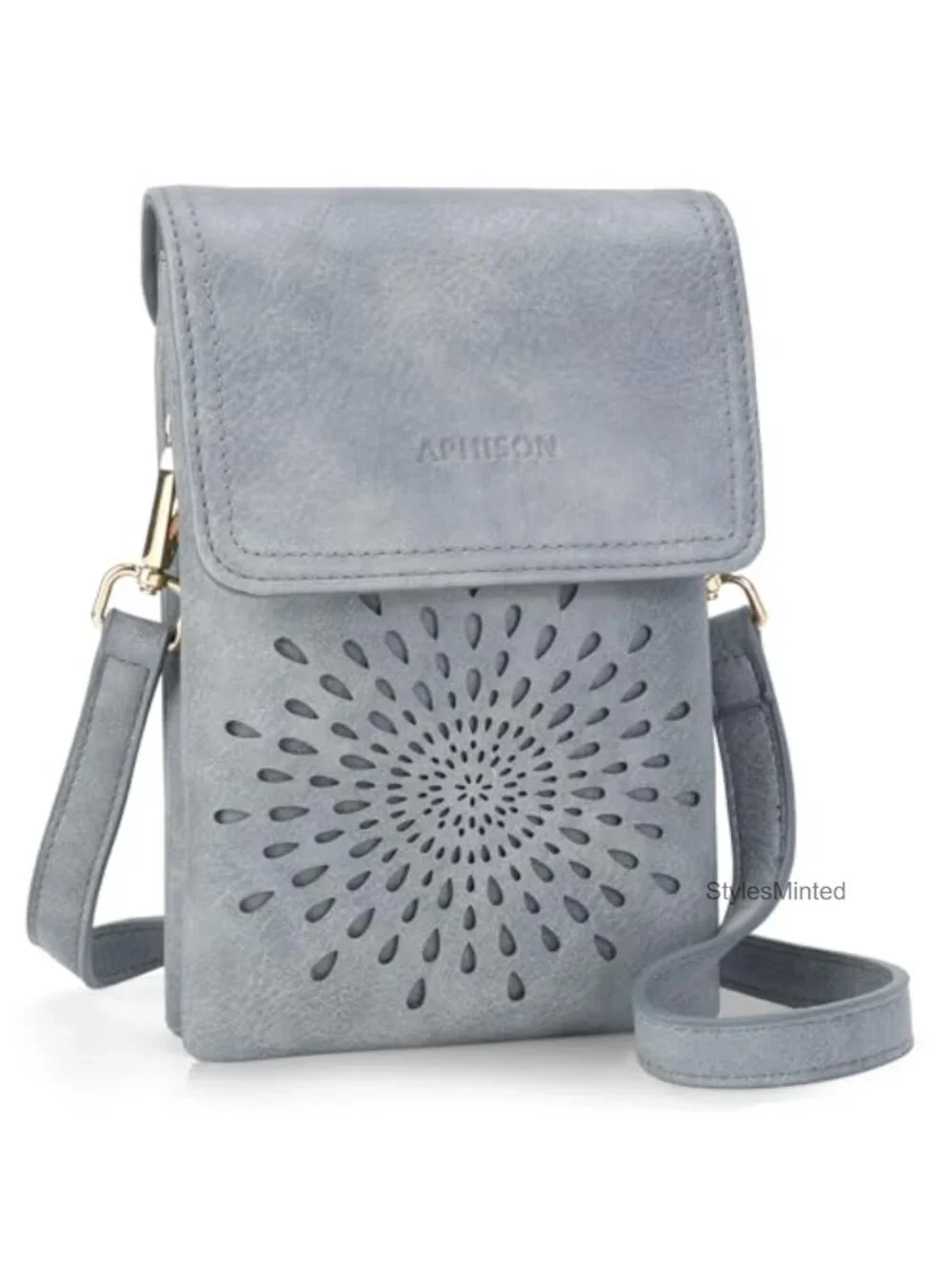 Small Crossbody Bag with Phone Pocket, Faux Leather Handbag, Adjustable Strap